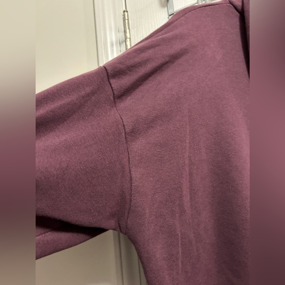 American Eagle Oversized full Zip Hoodie women’s XS jegging fit burgundy purple - Picture 12 of 14